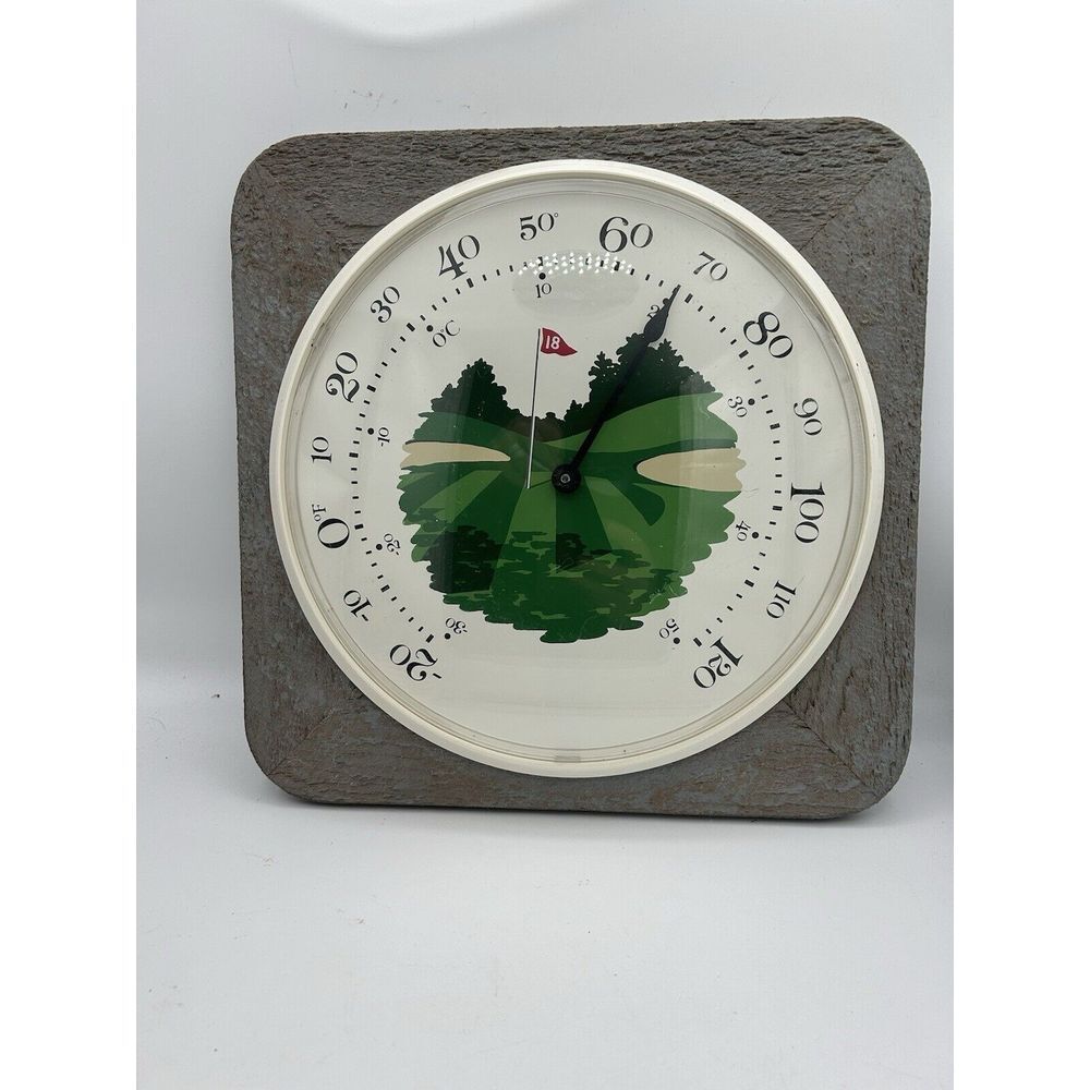 18th Hole Outdoor Thermometer 14" Square